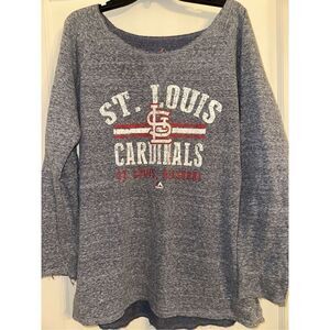 St. Louis Cardinals -  Crew Neck Drop Shoulder Sweatshirt - Women’s XL